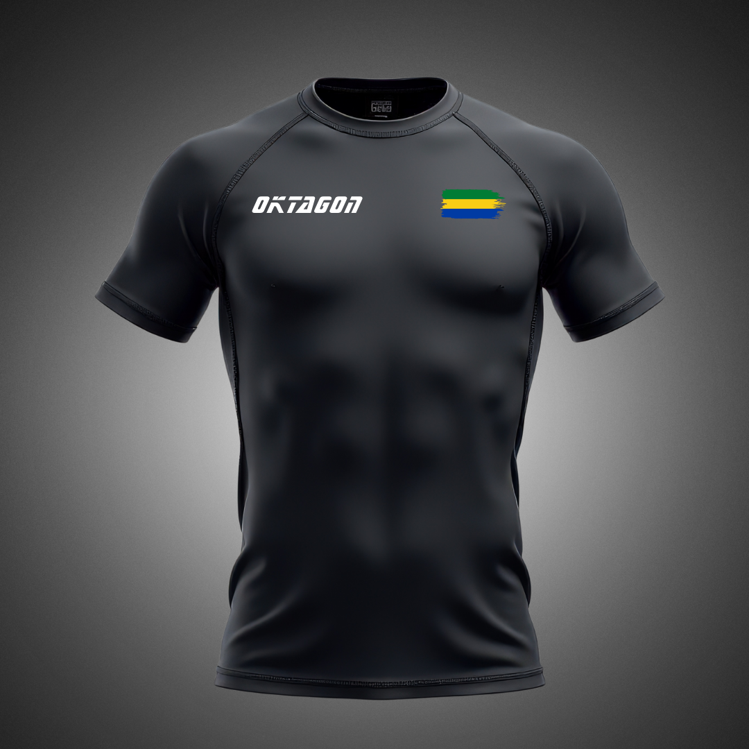 Camiseta Rashguard de alto rendimiento de Gabón