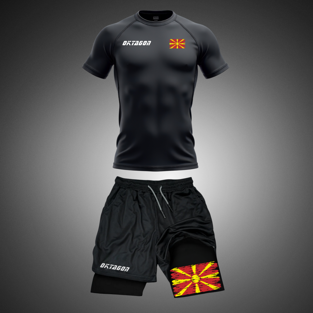 Rendimiento de la camiseta Rashguard Macedonia