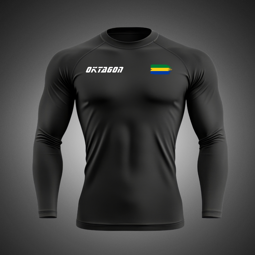 Camiseta Rashguard de alto rendimiento de Gabón