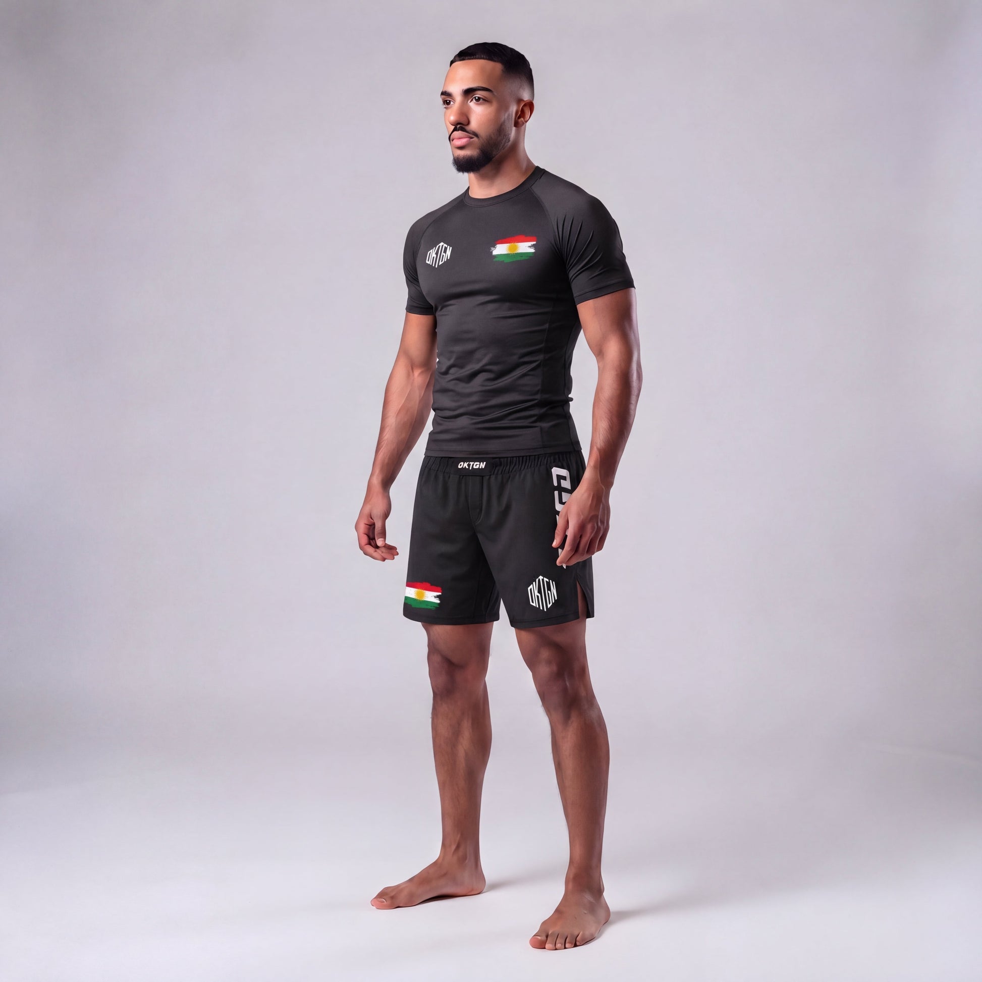 Rashguard Kurdistan mannequin face blanc