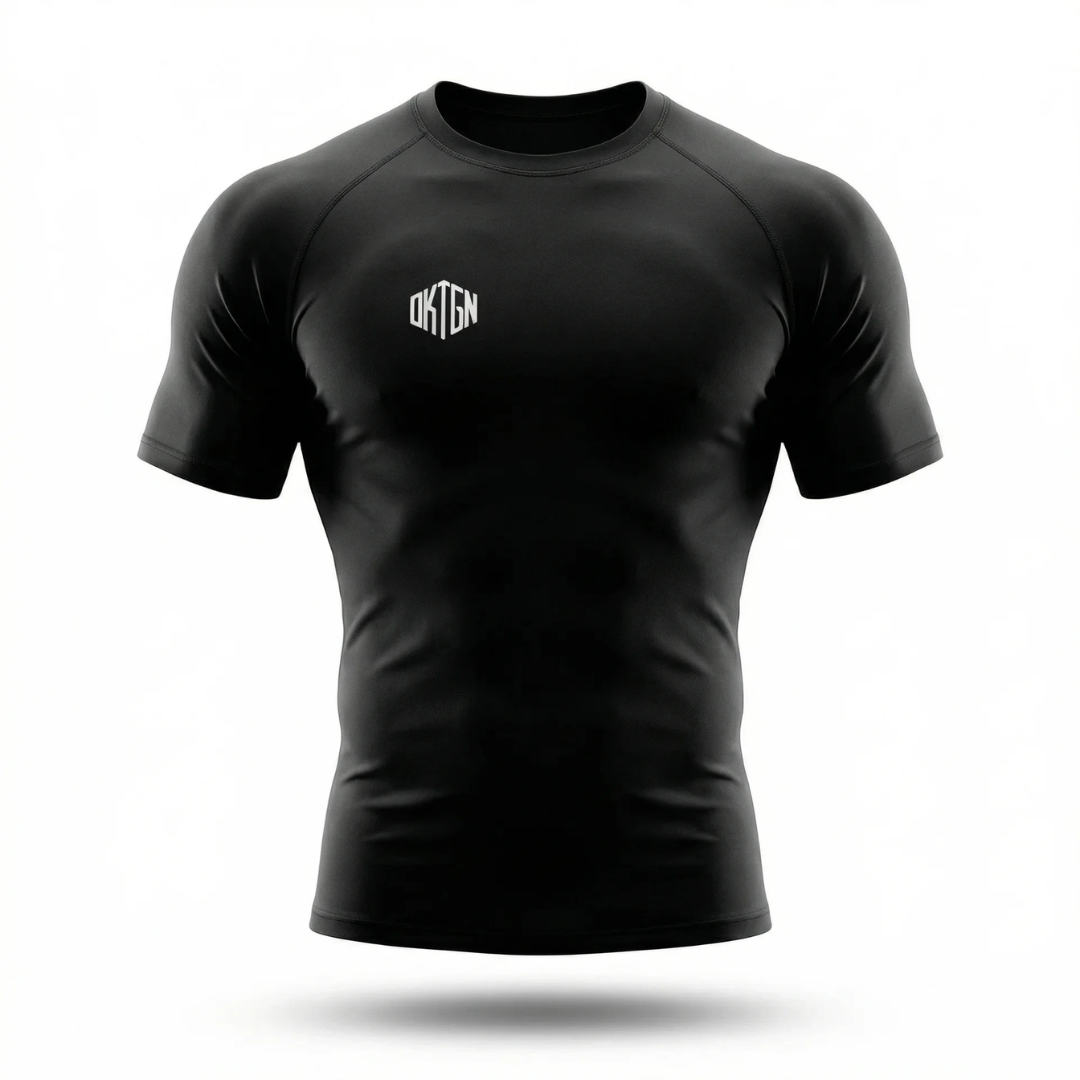 Rashguard face noir