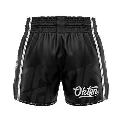 Short Muay Thai OKTAGON noir dos