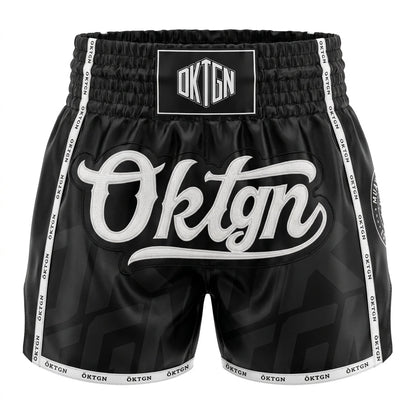 Short Muay Thai OKTAGON noir face