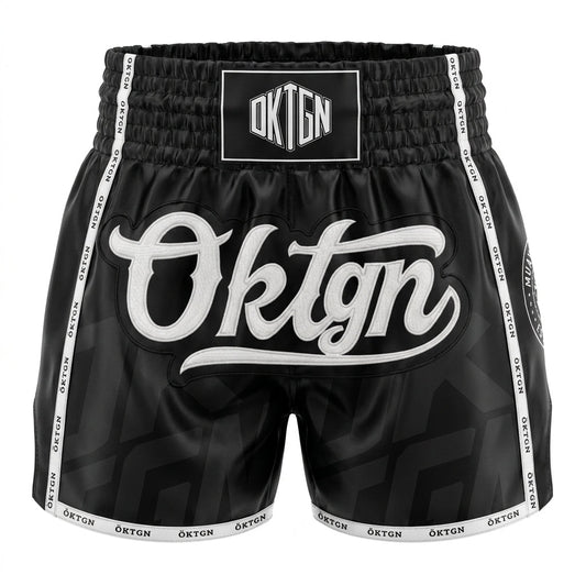 Short Muay Thai OKTAGON noir face